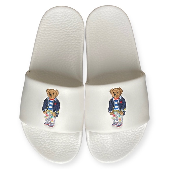 Ralph Lauren Other - NWOT Polo Ralph Lauren Teddy Bear Embroidered Mens Polo Slides Sandals US 7 (40)